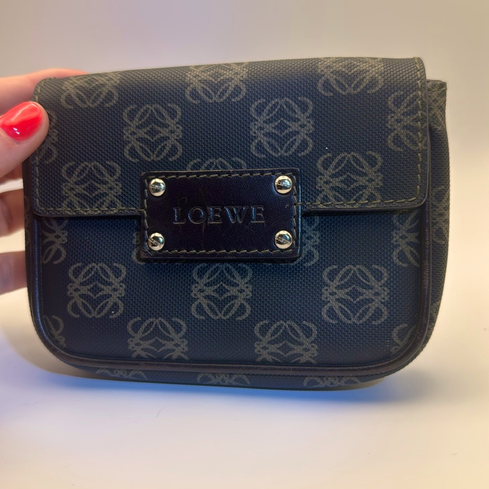 Loewe Anagram Coated Canvas Mini Coin Pouch Wallet 200703 Vintage 2000s - Picture 14 of 14